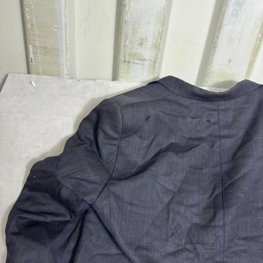Lauren Ralph Lauren Mens Sport Coat Blazer Blue Plaid Wool Lined‎ Two Button 44R
